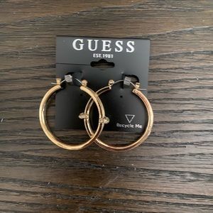 NEW Guess gold hoop earrings
